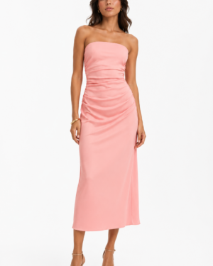 Raiss Ruched Dress Pink