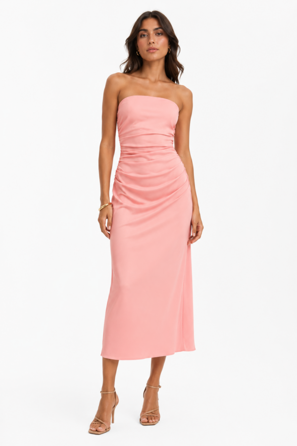 Raiss Ruched Dress Pink