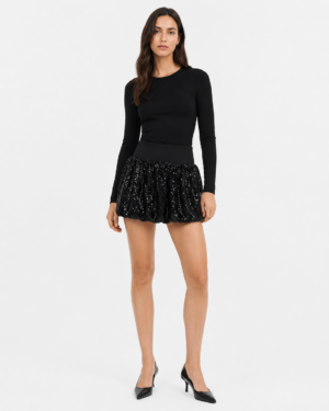 Mango - Sequined balloon skirt