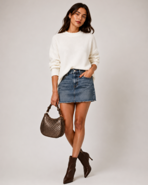 Leather shoulder bag Leana